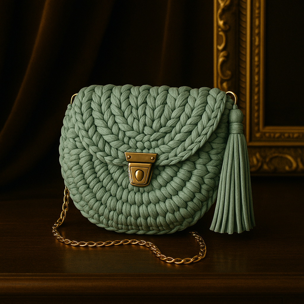 Emerald Weave Handbag