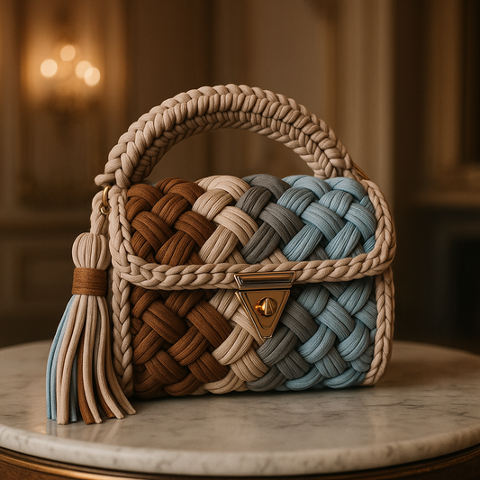 Multi-Tone Braided Handbag
