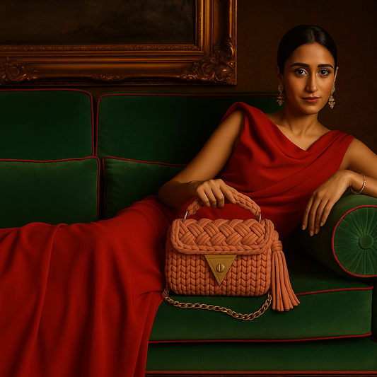 Duchess Rose Braided Handbag