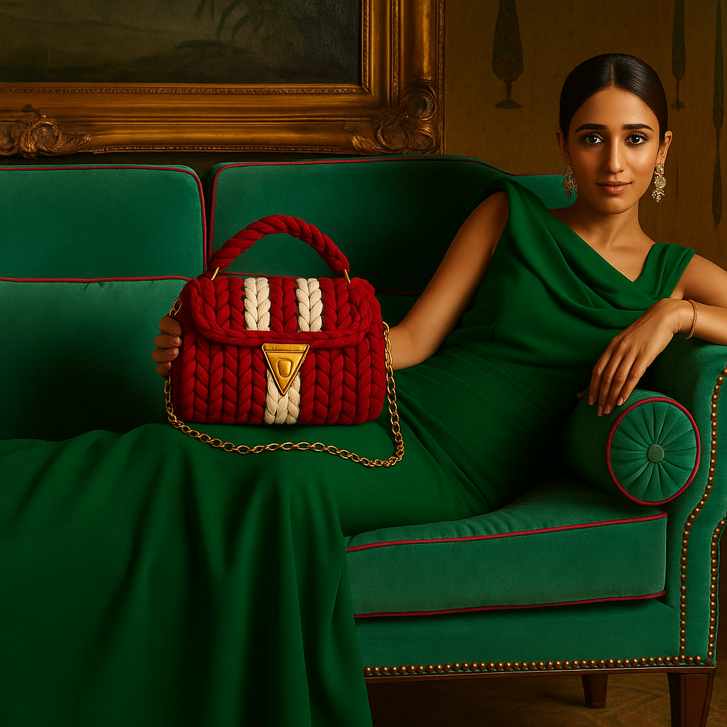 Imperial Stripe Chain Bag